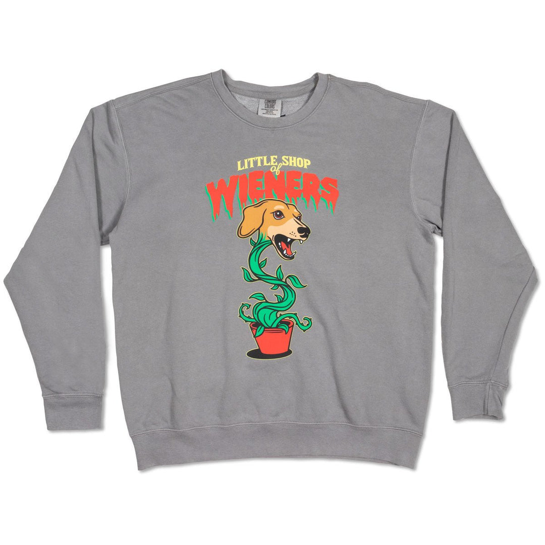 little shop of wieners unisex crew sweatshirt - bean goods