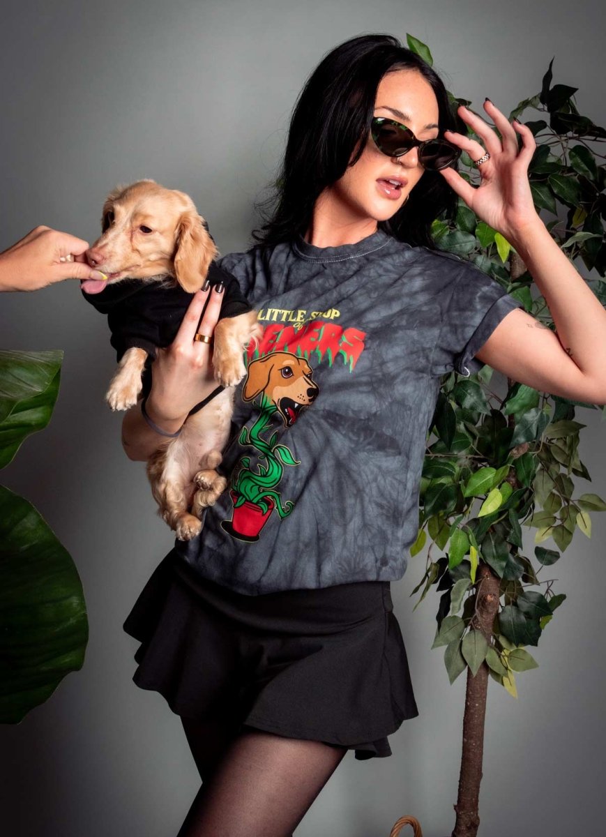 little shop of wieners unisex tie - dye tee - bean goods