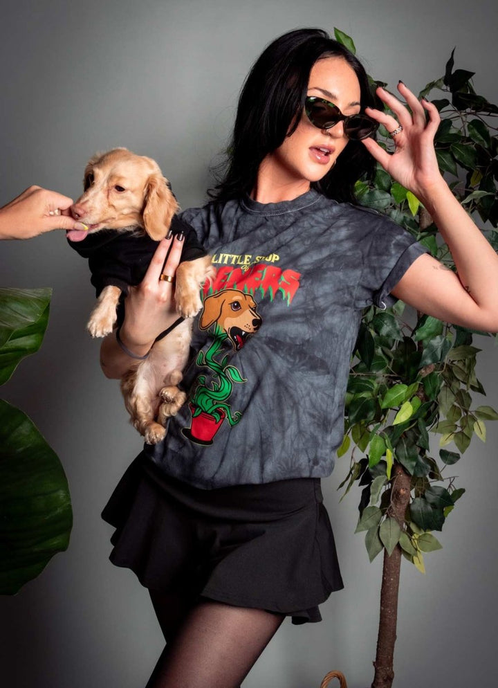 little shop of wieners unisex tie - dye tee - bean goods
