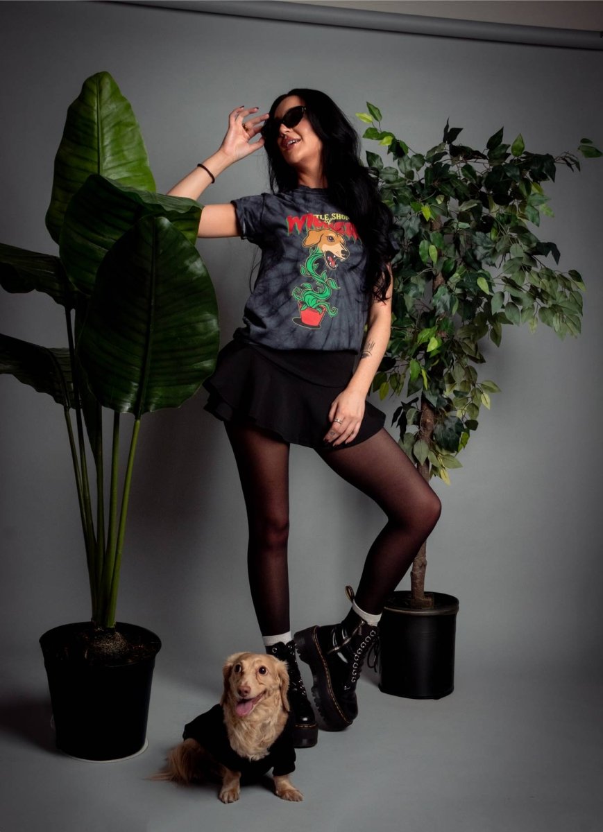 little shop of wieners unisex tie - dye tee - bean goods