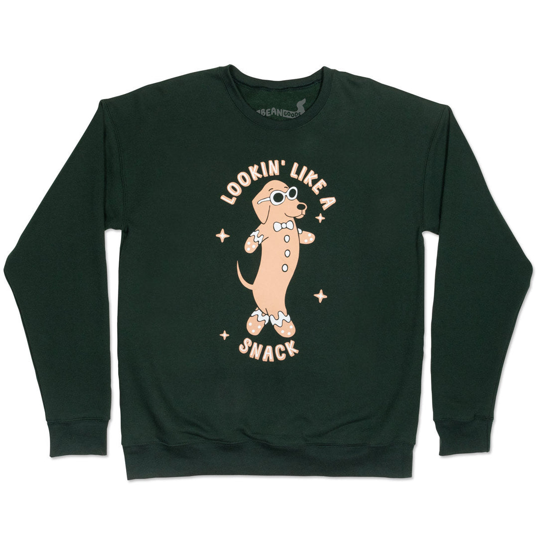 lookin like a snack unisex crew sweatshirt - bean goods