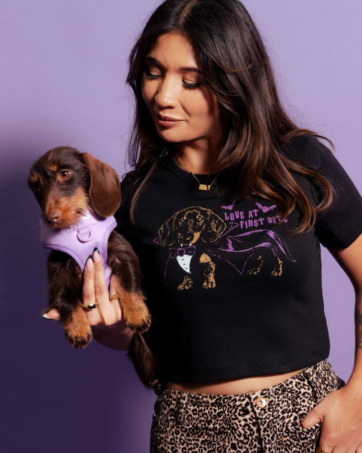 love at first bite ribbed cropped tee - bean goods