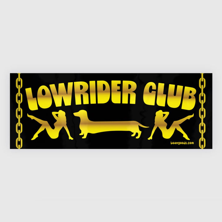 lowrider club bumper sticker - bean goods