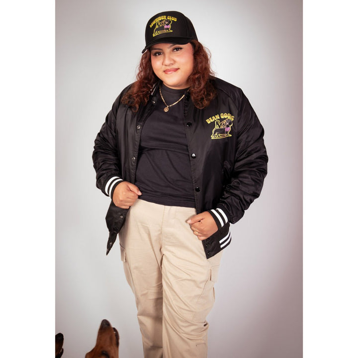 lowrider club unisex varsity bomber jacket - bean goods