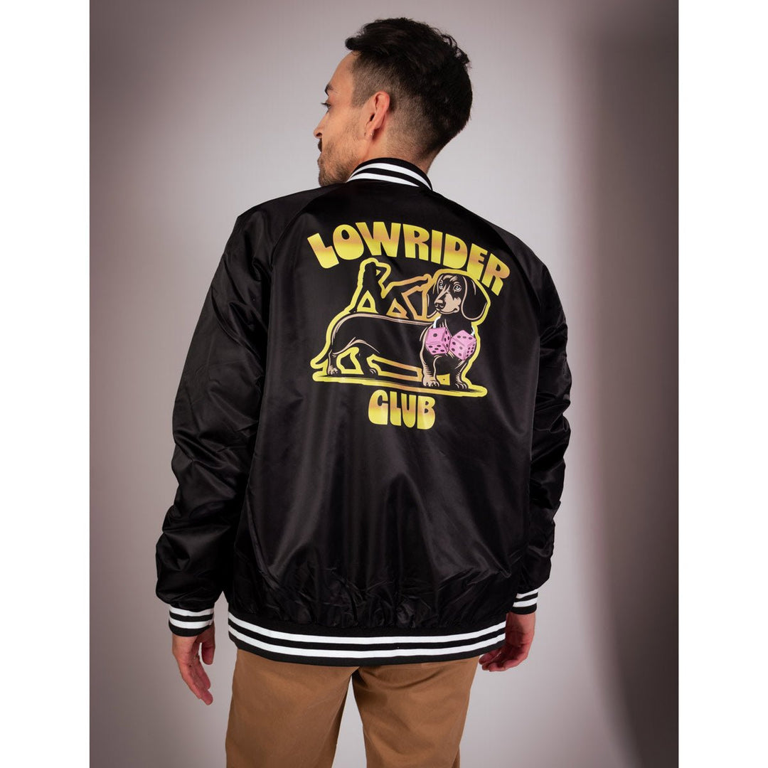 lowrider club unisex varsity bomber jacket - bean goods