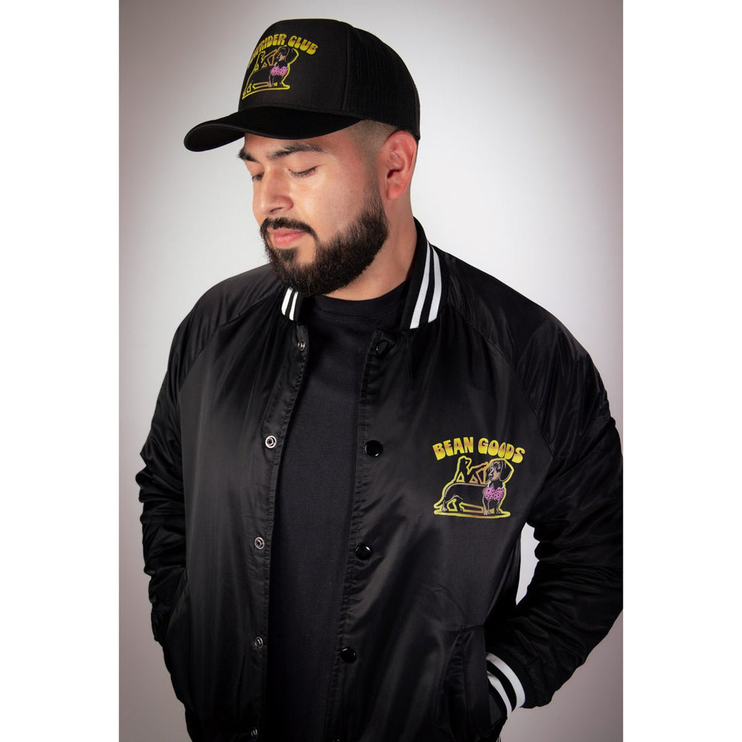 lowrider club unisex varsity bomber jacket - bean goods