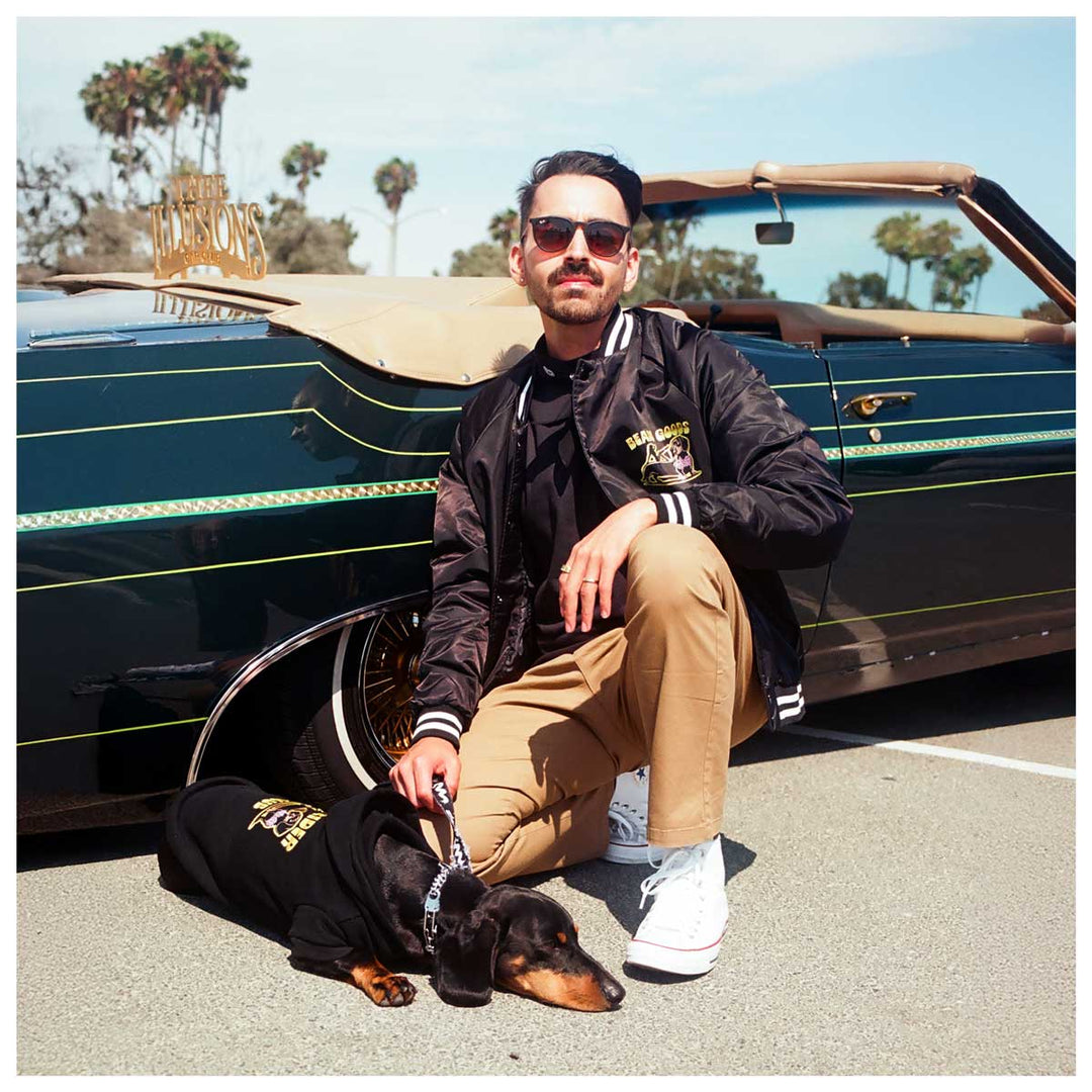 lowrider club unisex varsity bomber jacket - bean goods