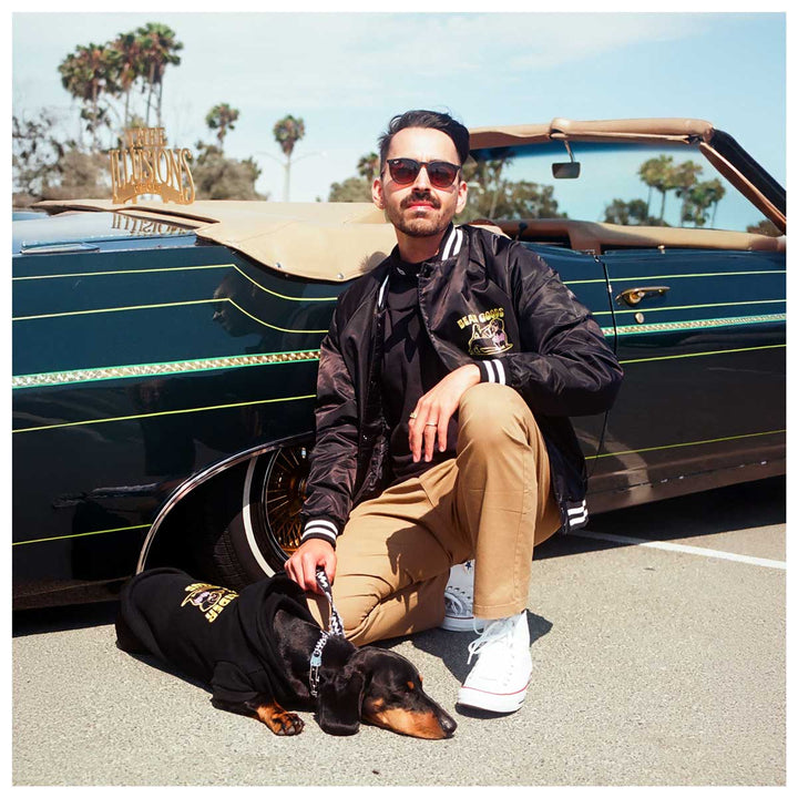 lowrider club unisex varsity bomber jacket - bean goods