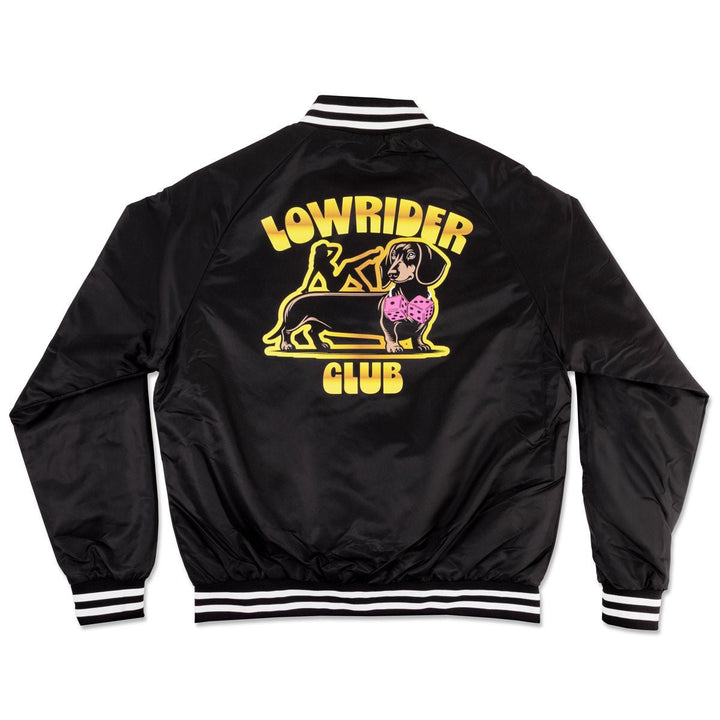 lowrider club unisex varsity bomber jacket - bean goods