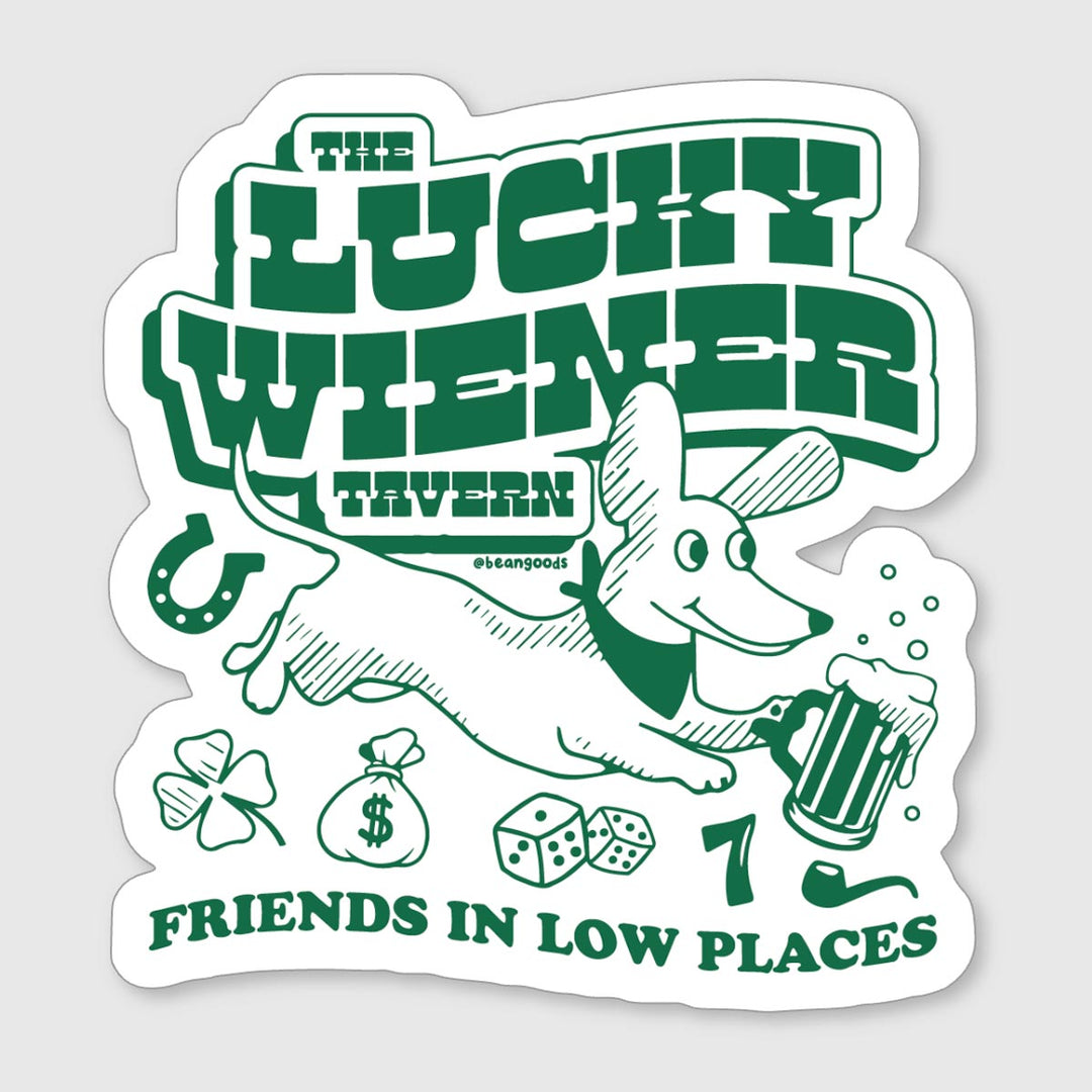 lucky wiener tavern sticker