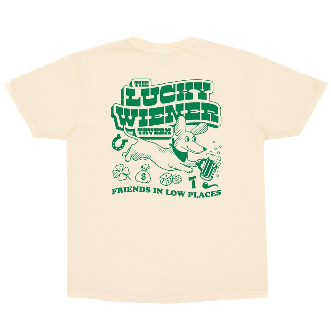 lucky wiener tavern unisex tee | cream - bean goods