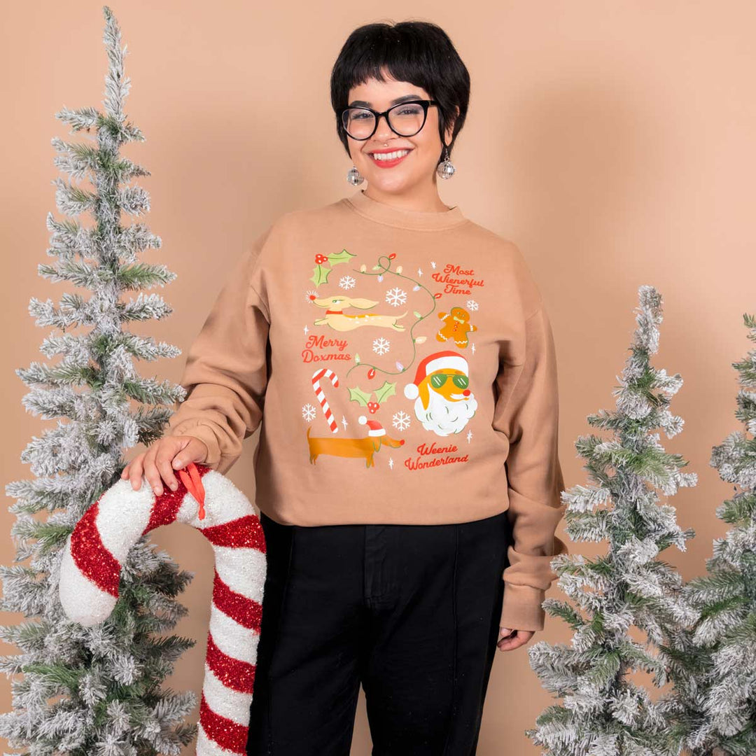 most wienerful unisex crew sweatshirt | cocoa - bean goods