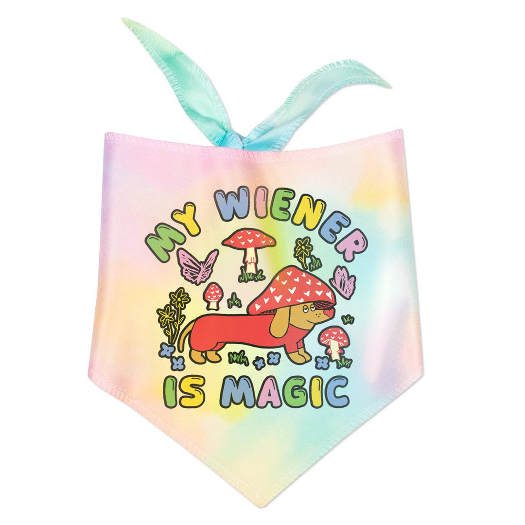 my wiener is magic dog bandana - bean goods