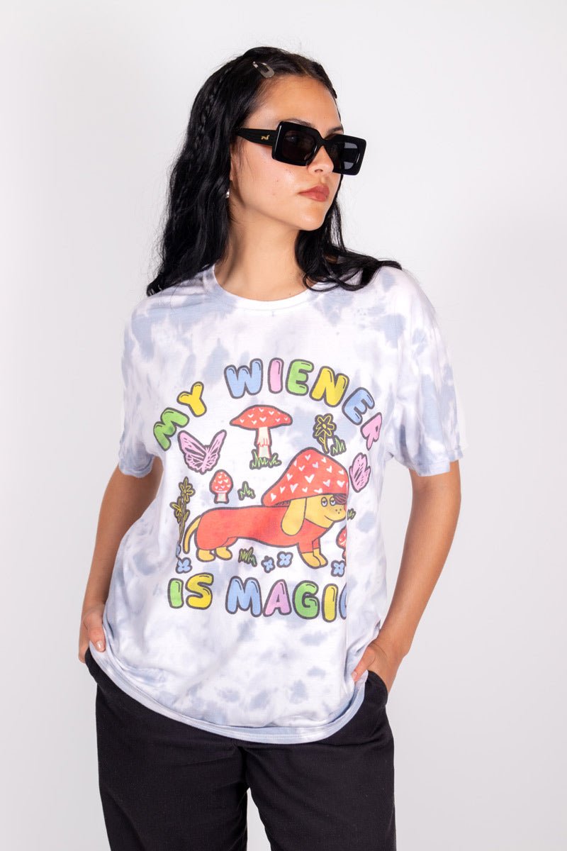 my wiener is magic unisex tie-dye tee - bean goods