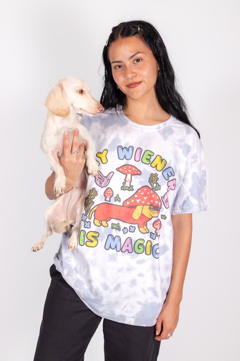 my wiener is magic unisex tie-dye tee - bean goods