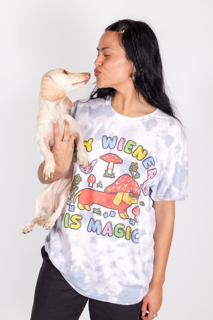 my wiener is magic unisex tie-dye tee - bean goods