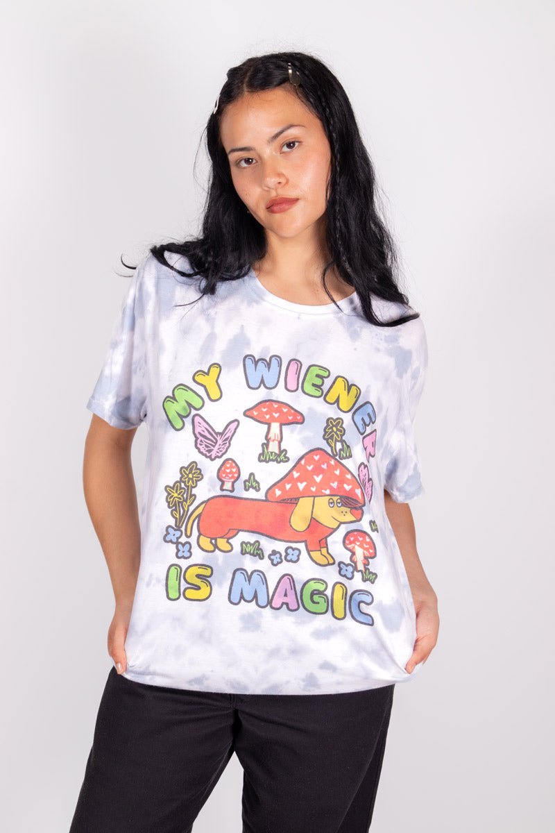 my wiener is magic unisex tie-dye tee - bean goods