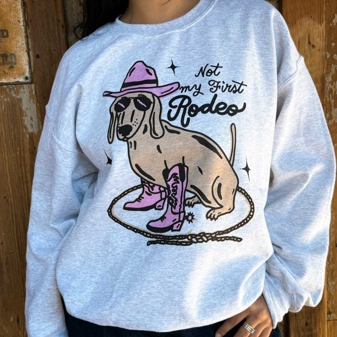 not my first rodeo unisex crew sweatshirt - bean goods