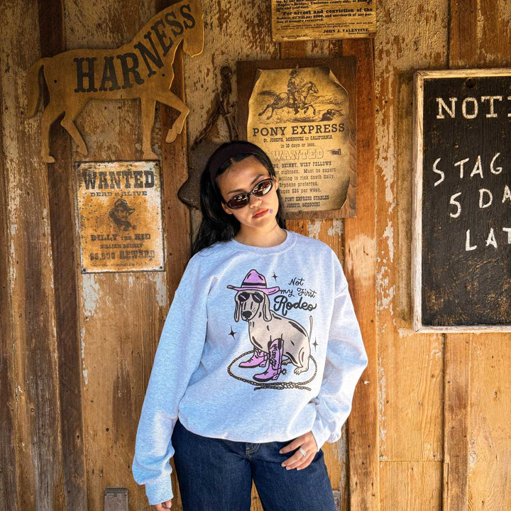 not my first rodeo unisex crew sweatshirt - bean goods