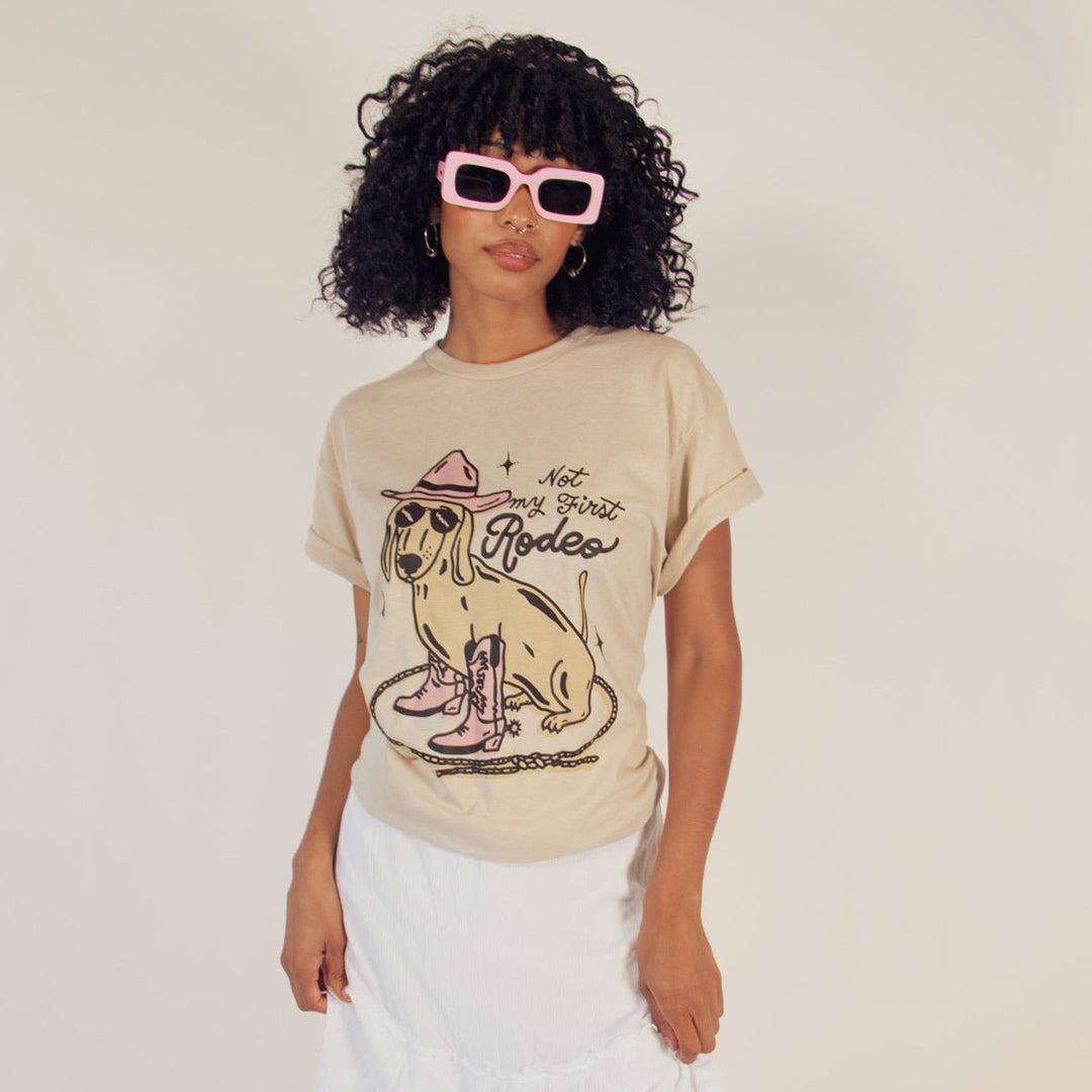 not my first rodeo unisex tee | desert dust - bean goods