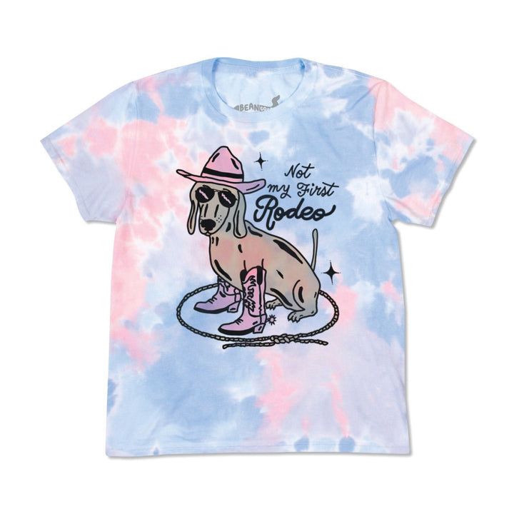 not my first rodeo unisex tie - dye tee | rodeo splash - bean goods