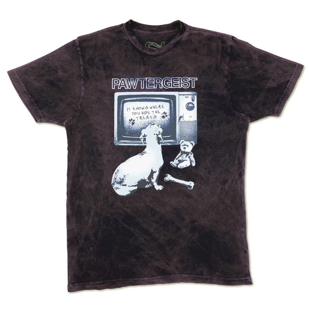 pawtergeist unisex tee | black mineral wash - bean goods