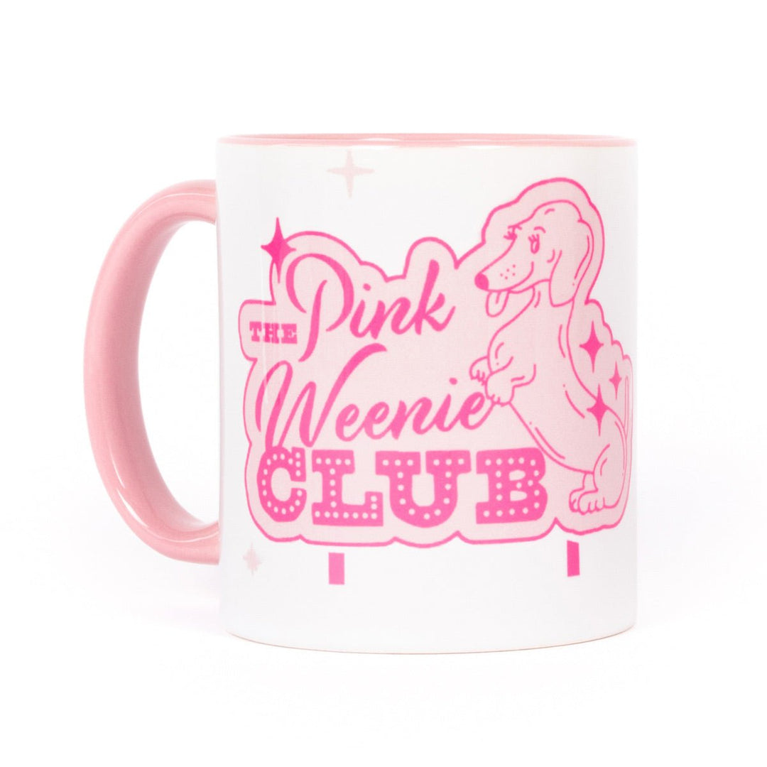 pink weenie club mug - bean goods