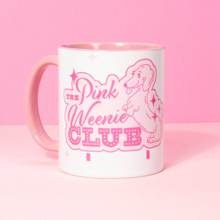 pink weenie club mug - bean goods