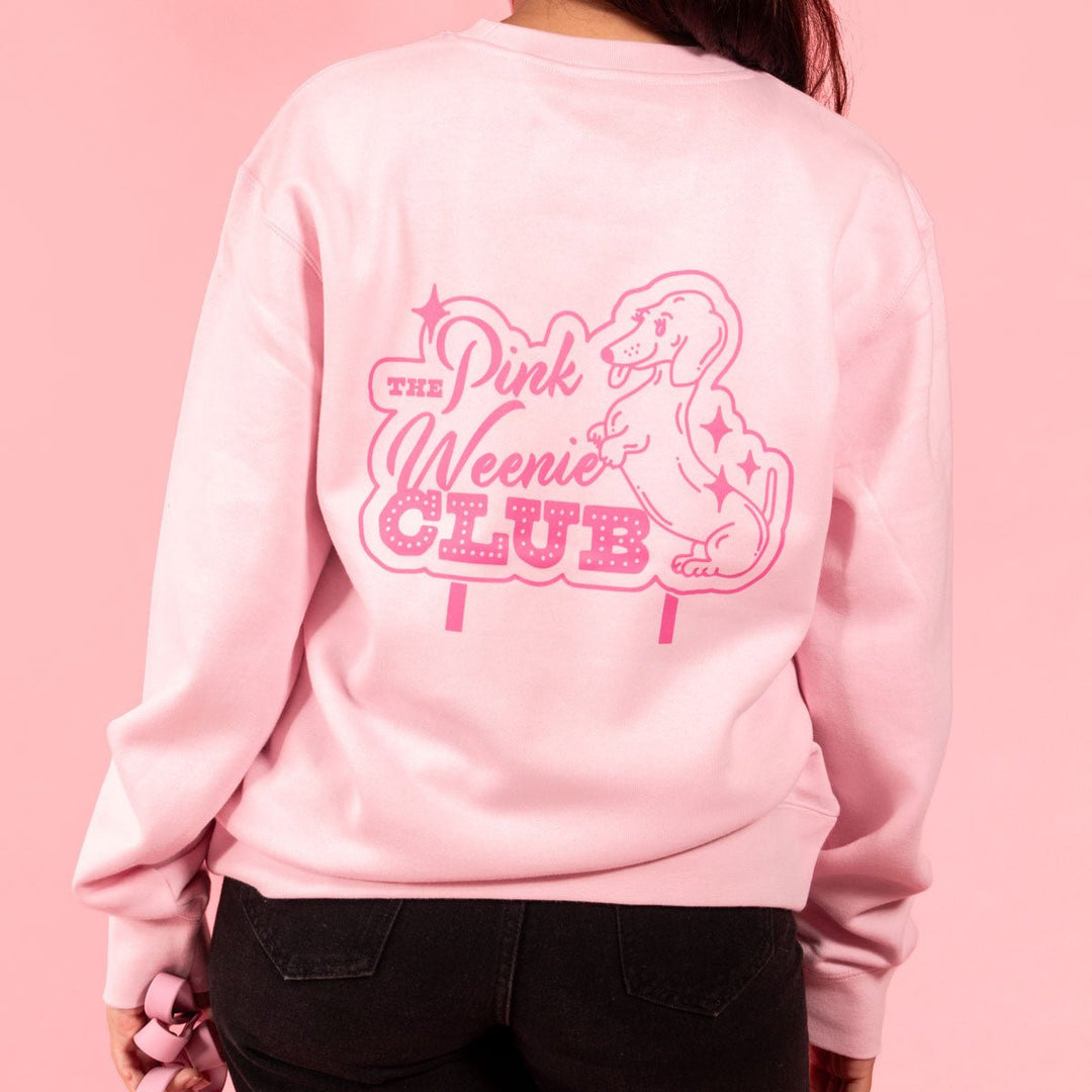 pink weenie club unisex crew sweatshirt - bean goods