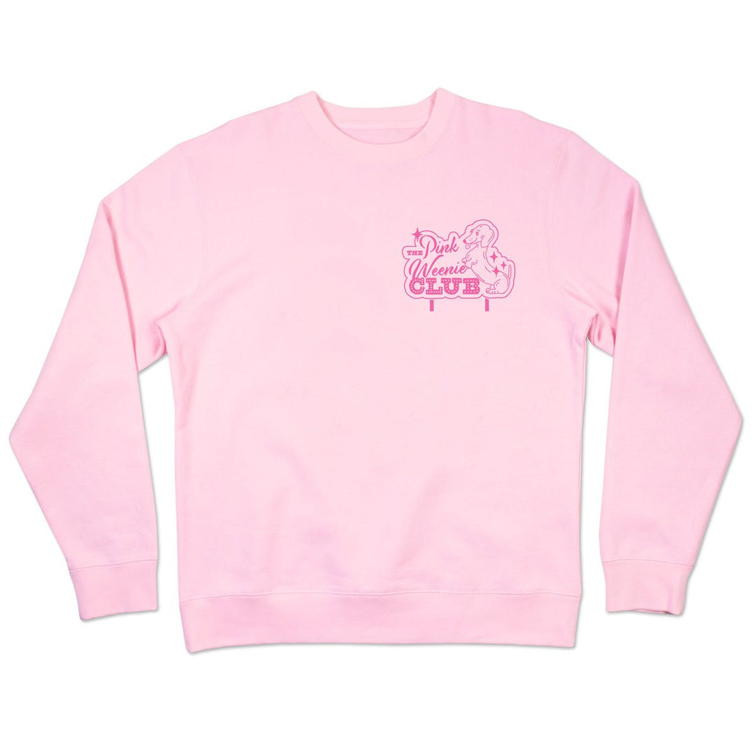 pink weenie club unisex crew sweatshirt - bean goods