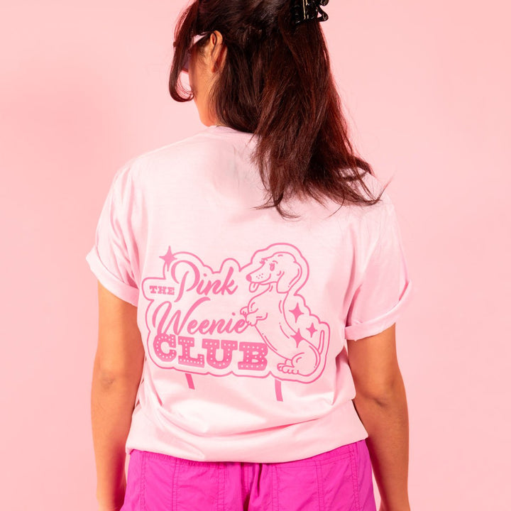 pink weenie club unisex tee - bean goods