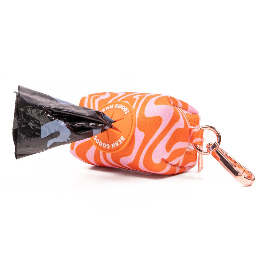 poop bag pouch - retro swirl - bean goods