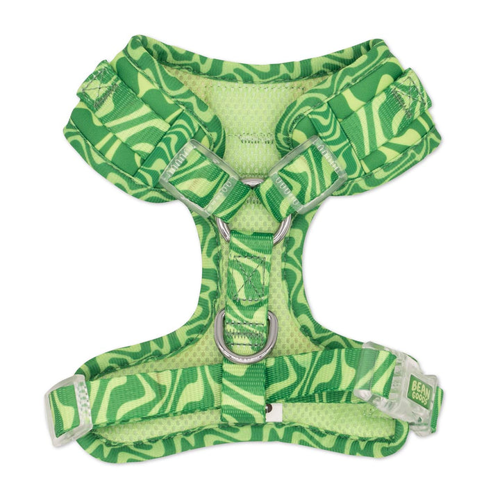 *pre - order* adjustable harness - matcha retro swirl - bean goods