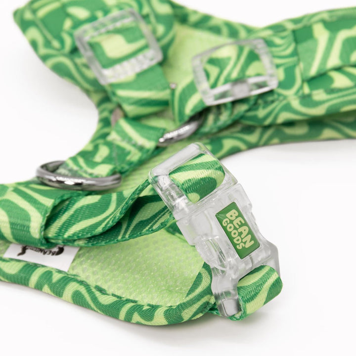 *pre - order* adjustable harness - matcha retro swirl - bean goods