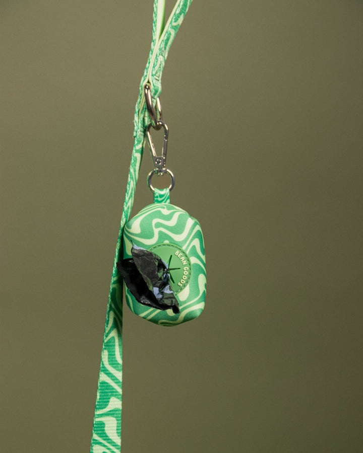 *pre - order* poop bag pouch - matcha retro swirl - bean goods