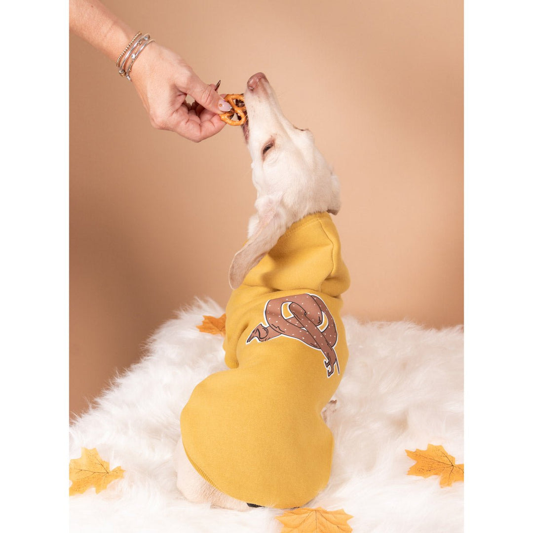 pretzel ween doxie hoodie | mustard - bean goods