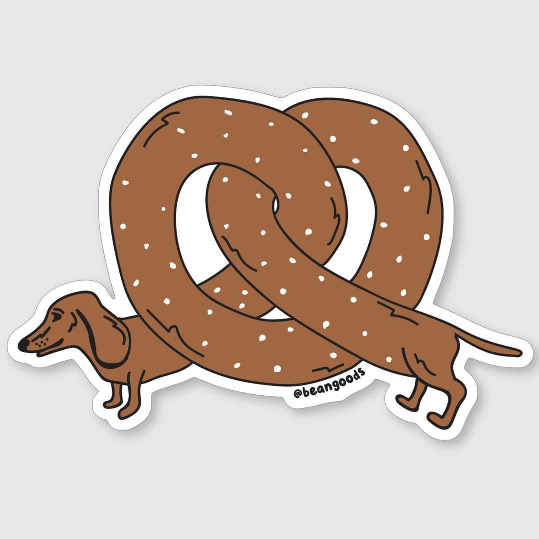 pretzel ween sticker - bean goods