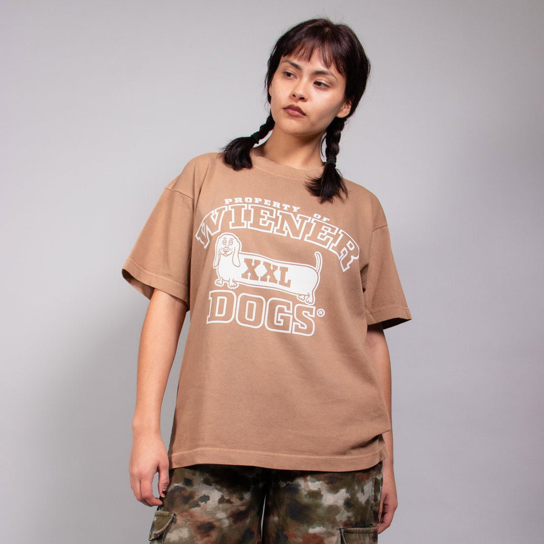 property of wiener dogs unisex boxy tee | dune - bean goods