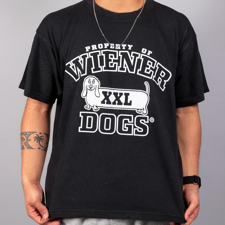 property of wiener dogs unisex boxy tee | midnight - bean goods