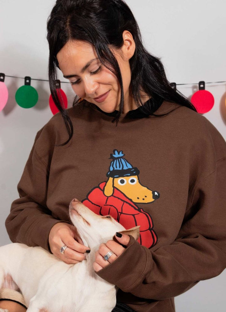 puffer pup unisex premium crew sweatshirt - bean goods
