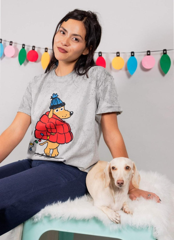 puffer pup unisex tee | tie - dye - bean goods