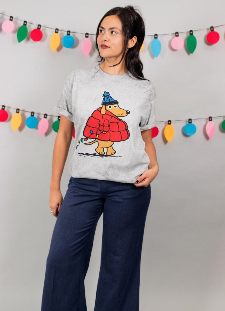 puffer pup unisex tee | tie - dye - bean goods