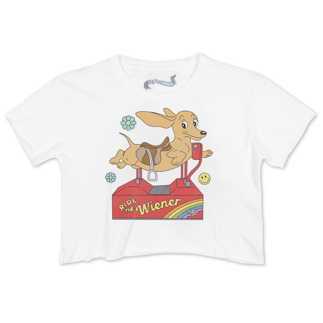 ride the wiener cropped tee - bean goods