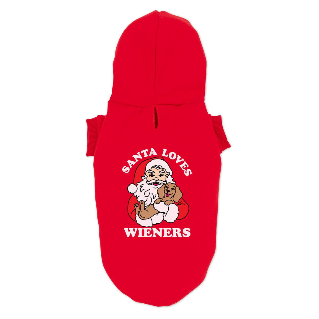 santa loves wieners doxie hoodie - bean goods