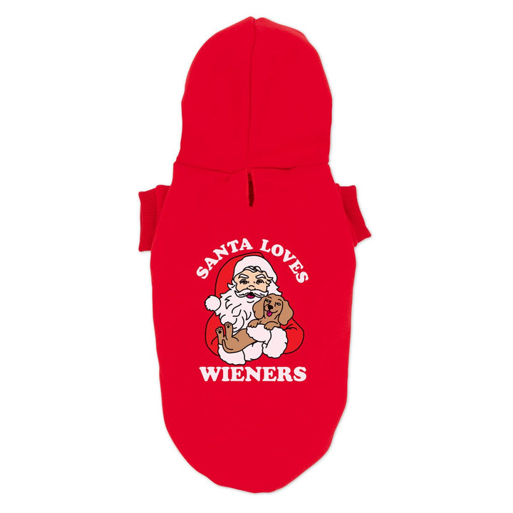 santa loves wieners doxie hoodie - bean goods