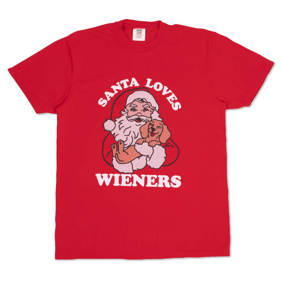 santa loves wieners unisex tee - bean goods