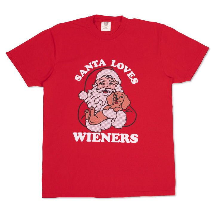 santa loves wieners unisex tee - bean goods
