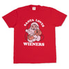 santa loves wieners unisex tee