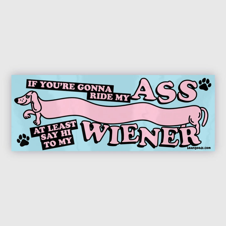 say hi bumper sticker - bean goods