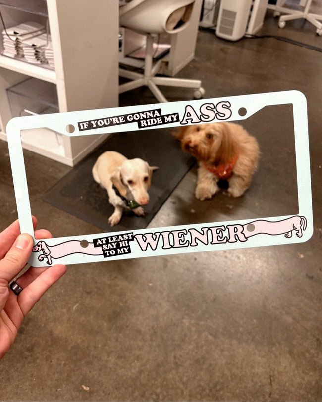 Say Hi | Rad Doxie License Plate Cover – bean goods